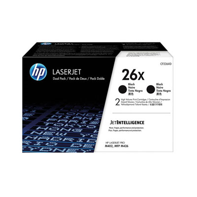 Afbeelding van Origineel HP 26X (CF226XD) Toner Zwart 2-Pack