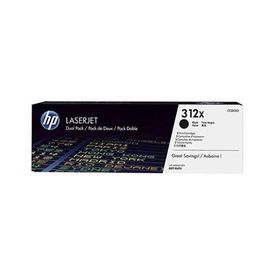 Afbeelding van Origineel HP 312X (CF380XD) Toner Zwart 2-Pack