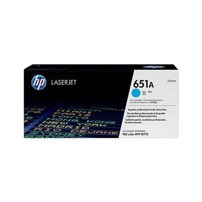 Afbeelding van Origineel HP 651A (CE341A) Toner Cyaan