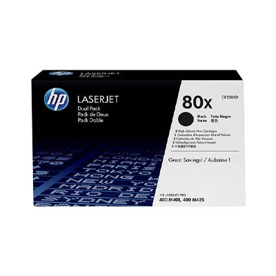 Afbeelding van Origineel HP 80X (CF280XD) Toner Zwart 2-Pack