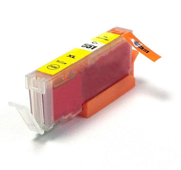 Afbeelding van Qi Canon CLI-551XLY (6446B001) Inktcartridge Geel