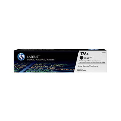 Afbeelding van Origineel HP 126A (CE310AD) Toner Zwart 2-Pack
