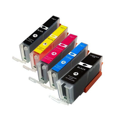 Afbeelding van Qi Canon CLI-581XXL Inktcartridge Multipack 5-Pack