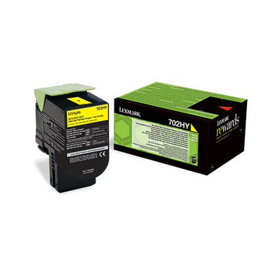 Afbeelding van Origineel Lexmark 702HY (70C2HY0) Toner Geel