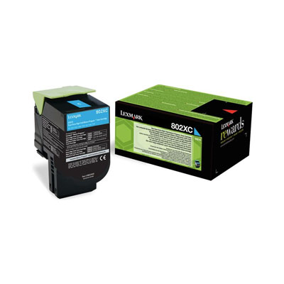 Afbeelding van Origineel Lexmark 80C2XCE Toner Cyaan