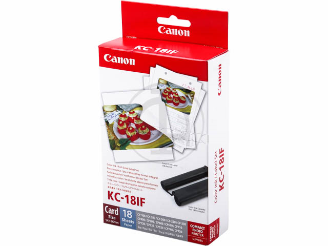 Afbeelding van Origineel Canon KC-18IF (7741A001) inktcartridge + cc formaat stickers