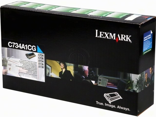 Afbeelding van Origineel Lexmark C734A1CG Toner Cyaan