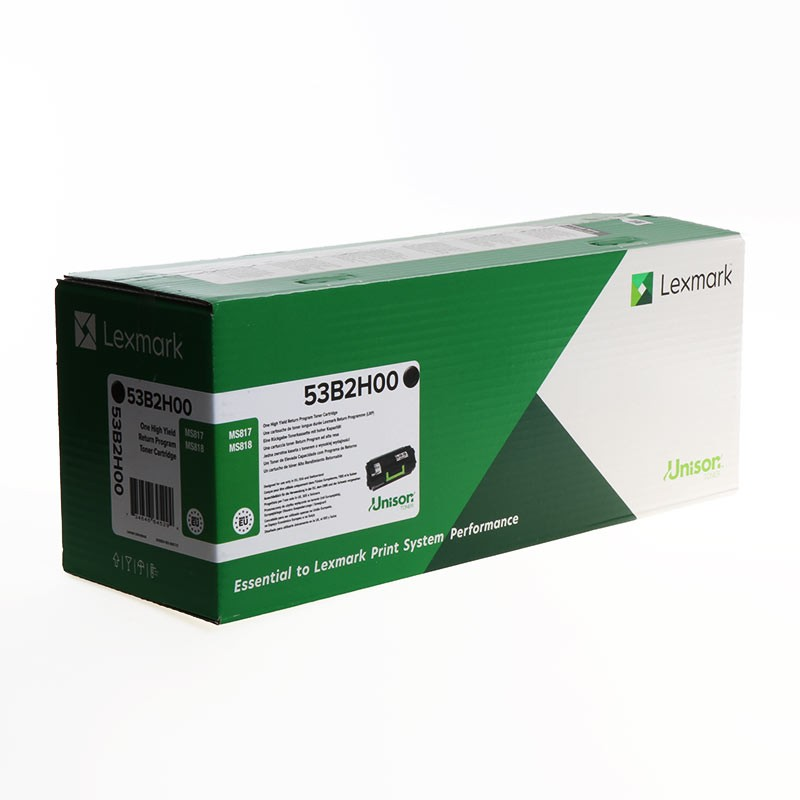 Afbeelding van Origineel Lexmark 53B2H00 Toner Zwart MS817 + MS818