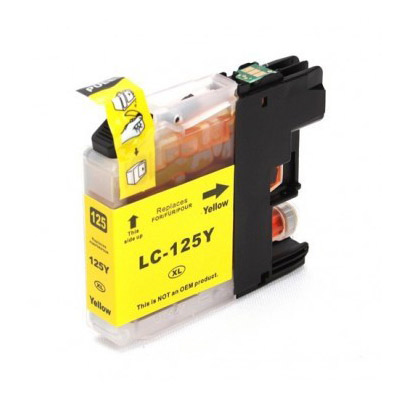 Afbeelding van Qi Brother LC-125XLY Inktcartridge Geel